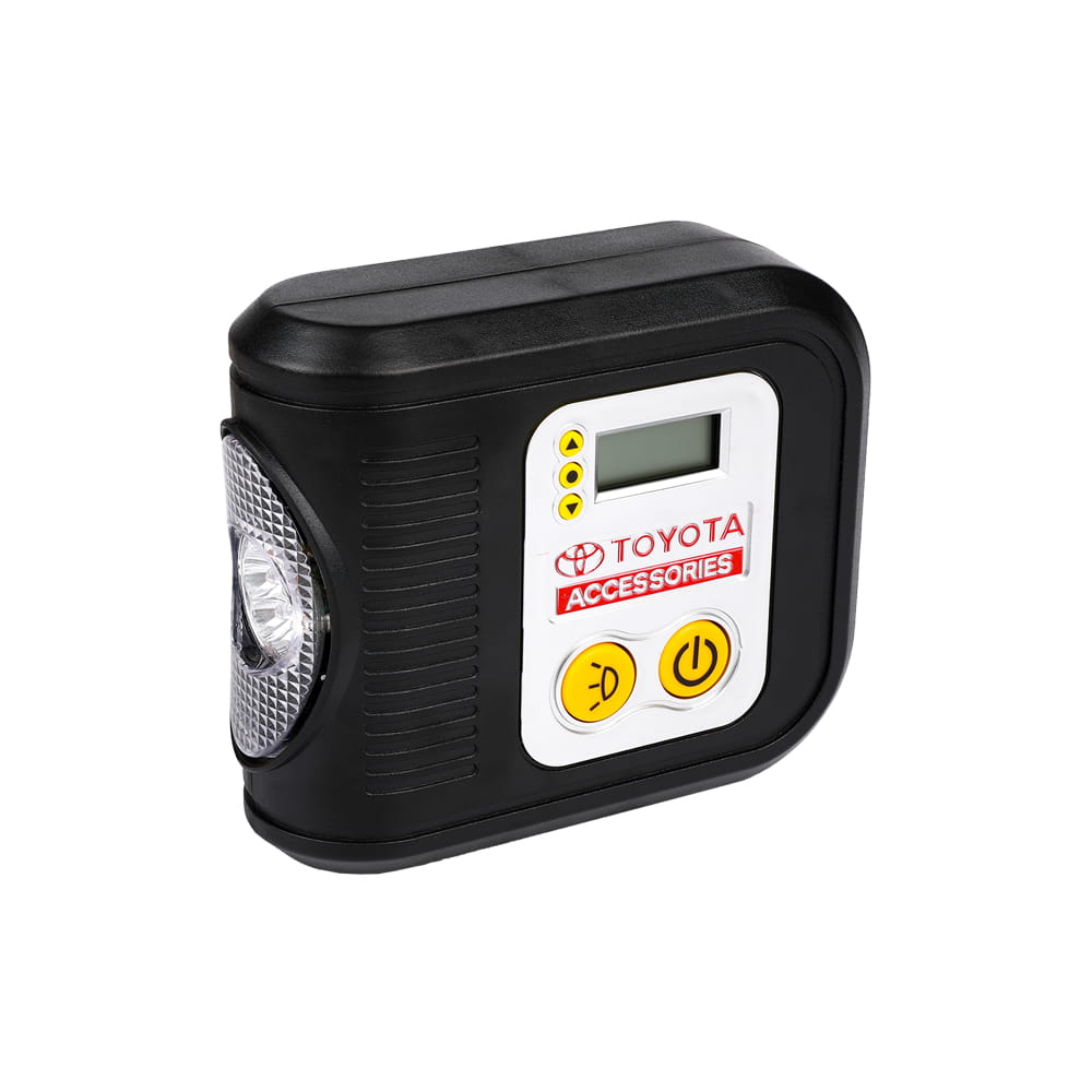 SOS plastic digitale mini luchtcompressor met 7 stks led licht